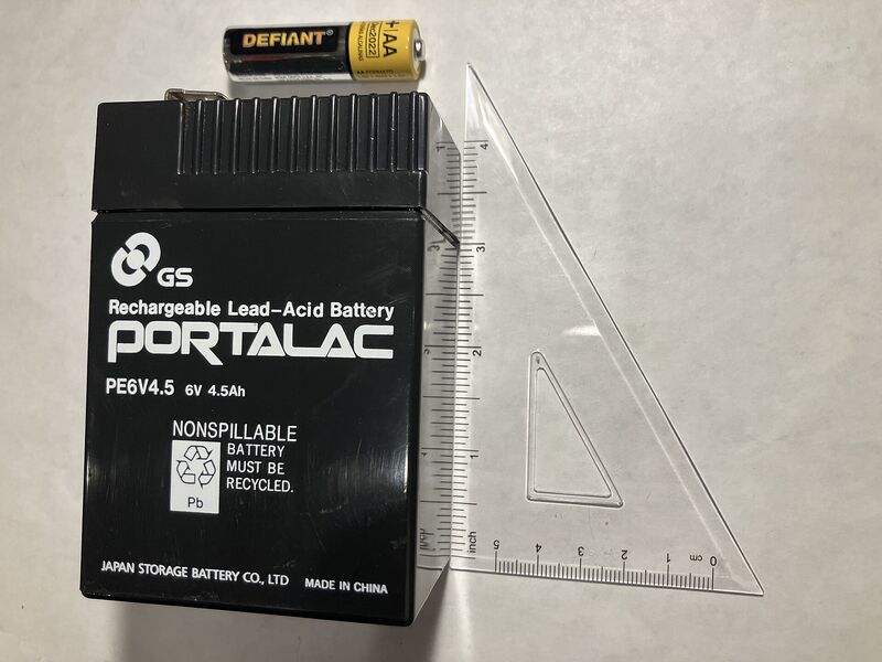 6 V 4.5 Ah Sealed Lead-Acid Battery, Faston Terminals