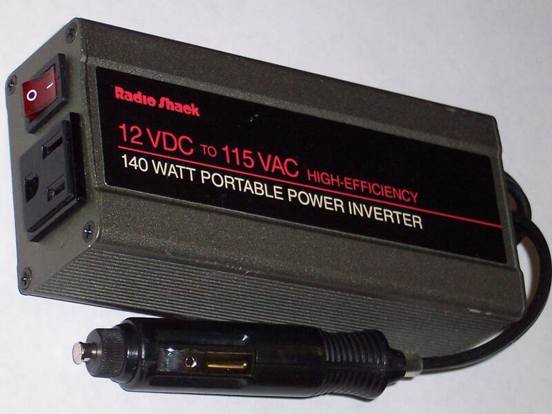 140 W 12 V Plug-In Inverter, NEMA 5-15 Outlet