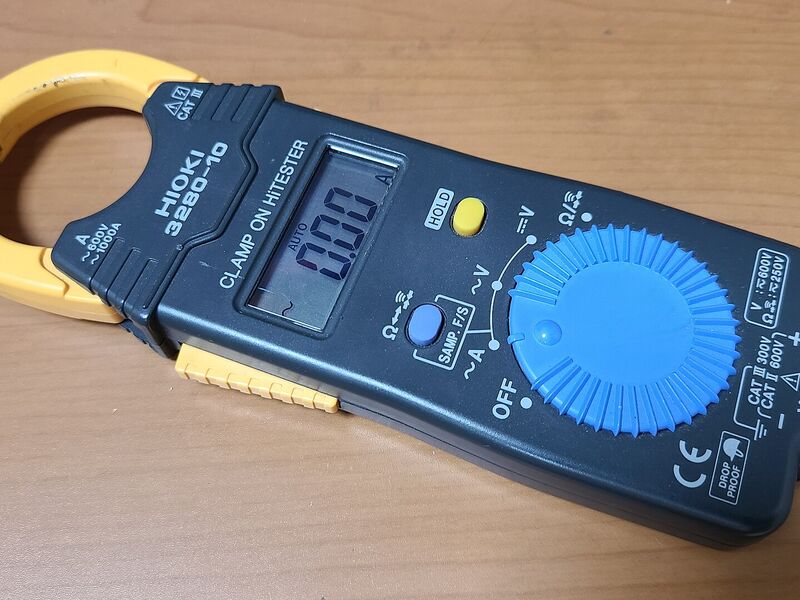 Pocket AC Clamp Meter, 1,000 A, Data Hold, Compact Jaw